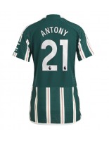 Manchester United Antony #21 Venkovní Dres pro Dámské 2023-24 Krátký Rukáv